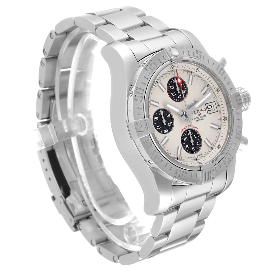 Reloj réplica para hombre: Breitling Avenger II, esfera blanca, acero, A13381 — imprescindible – Foto 3