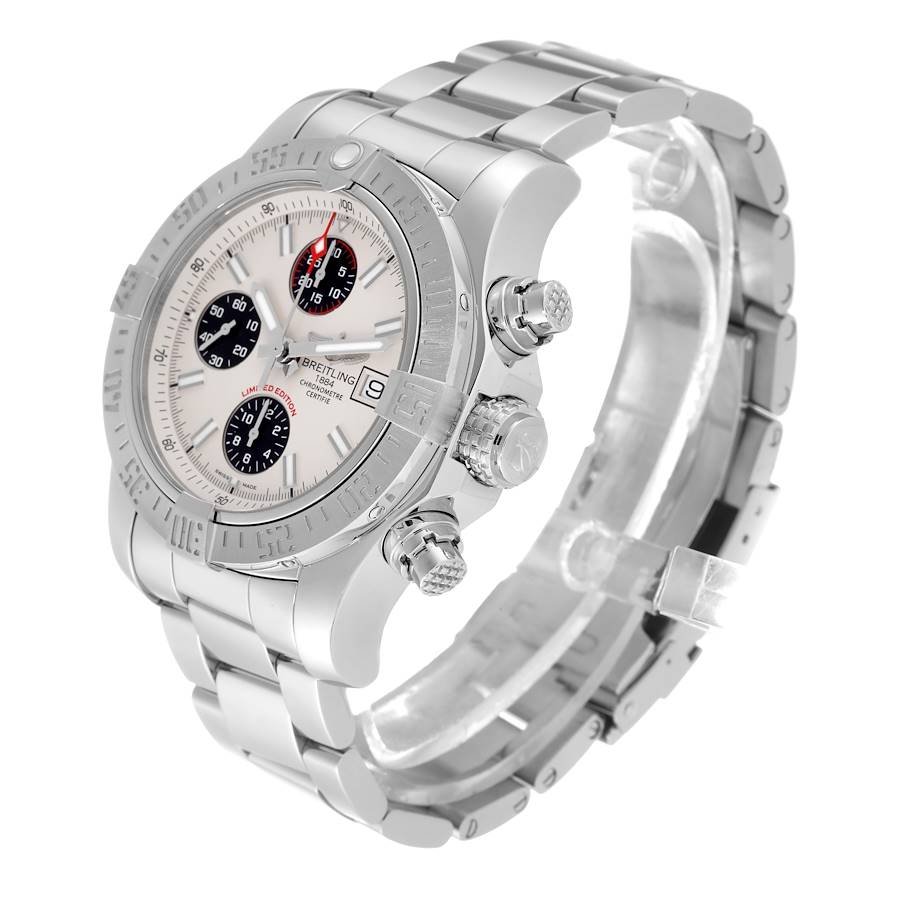 Reloj réplica para hombre: Breitling Avenger II, esfera blanca, acero, A13381 — imprescindible – Foto 4