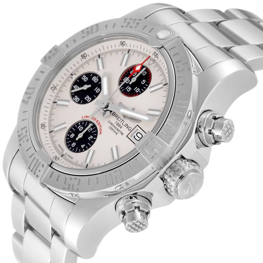 Reloj réplica para hombre: Breitling Avenger II, esfera blanca, acero, A13381 — imprescindible – Foto 5