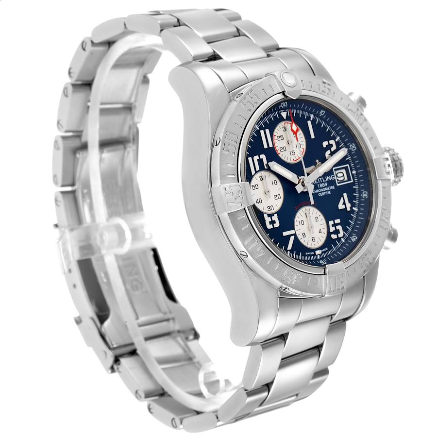 Reloj réplica para hombre: Breitling Avenger II, esfera azul, acero, A13381 — bello – Foto 3