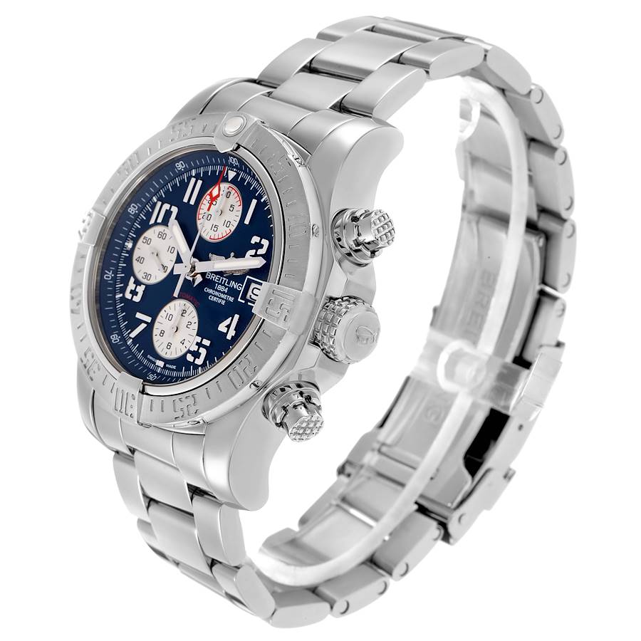 Reloj réplica para hombre: Breitling Avenger II, esfera azul, acero, A13381 — bello – Foto 4