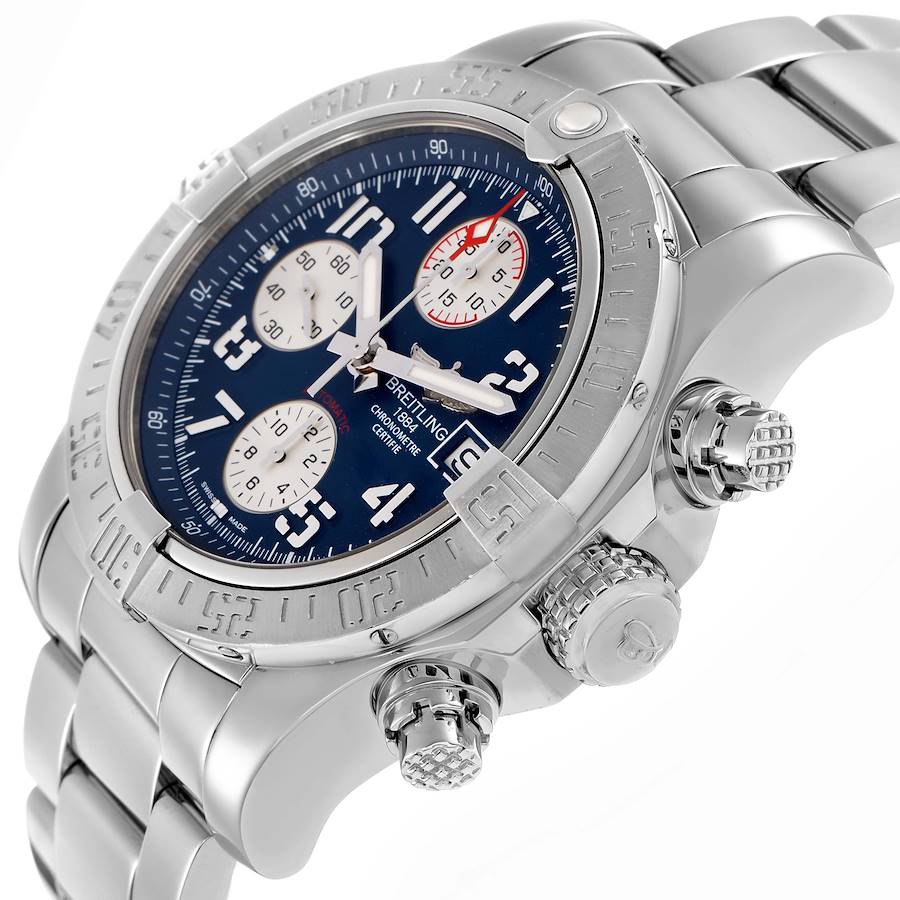 Reloj réplica para hombre: Breitling Avenger II, esfera azul, acero, A13381 — bello – Foto 5