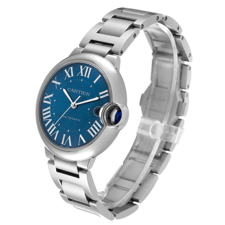 Reloj réplica para hombre: Cartier Ballon Bleu 40, automático, esfera azul, WSBB0061 — elegante – Foto 4