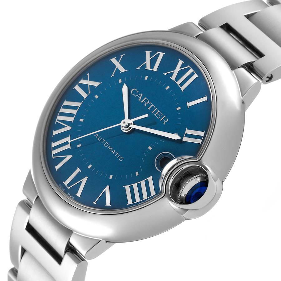 Reloj réplica para hombre: Cartier Ballon Bleu 40, automático, esfera azul, WSBB0061 — elegante – Foto 5