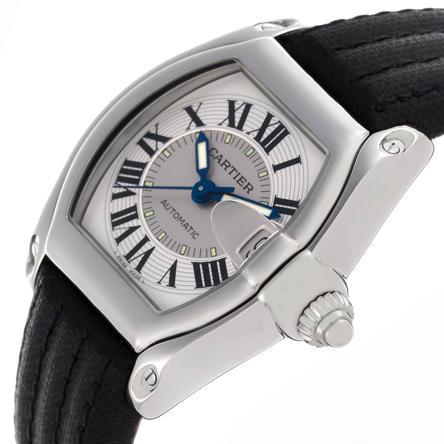 Reloj réplica para hombre: Cartier Roadster, esfera plateada, acero, W62000V3 — raro – Foto 5