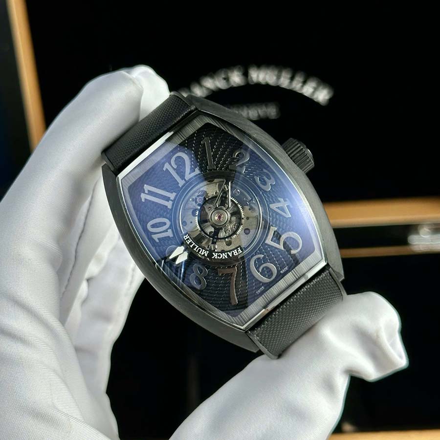 Reloj réplica: Franck Muller Grand Central Tourbillon, carbono negro, esfera con números arábigos, 44 mm — de calidad superior – Foto 3