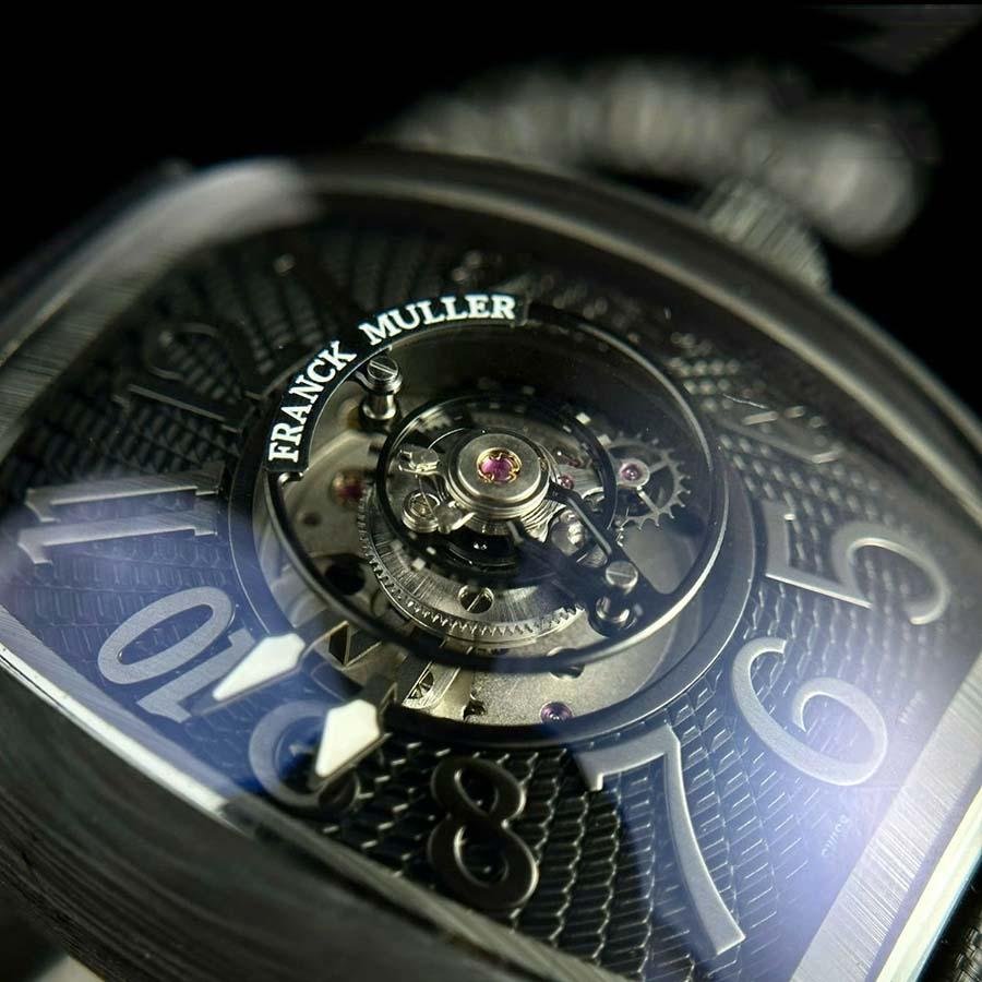 Reloj réplica: Franck Muller Grand Central Tourbillon, carbono negro, esfera con números arábigos, 44 mm — de calidad superior – Foto 6