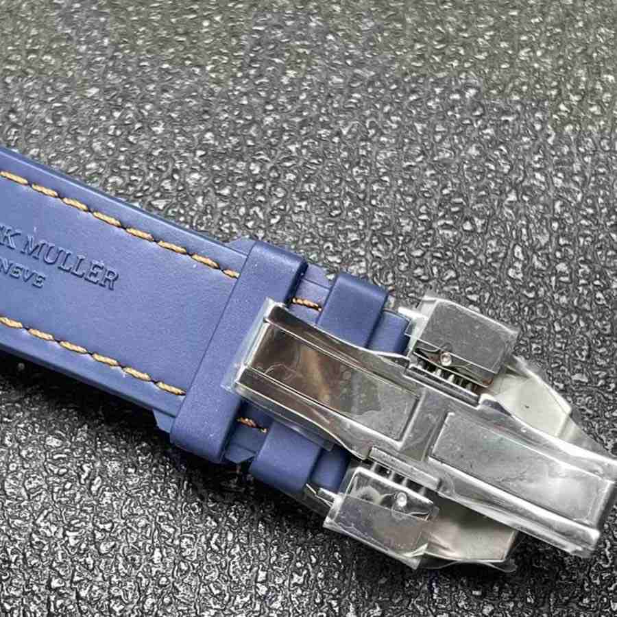 Reloj réplica: Franck Muller Vanguard Yachting V45, esfera azul, naranja, números arábigos, correa de caucho, ABF 45 mm — con excelentes valoraciones – Foto 8