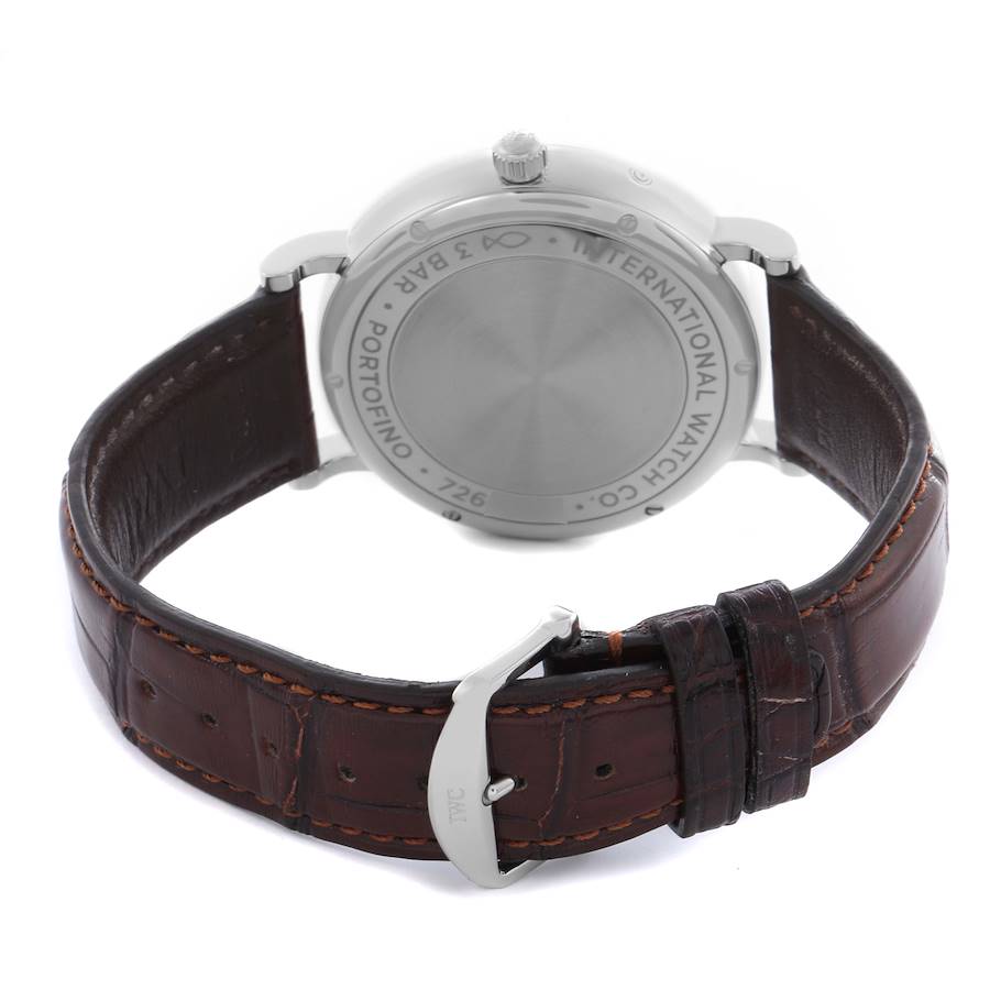 Reloj réplica para hombre: IWC Portofino, fase lunar, esfera plateada, acero, IW459401 — económico – Foto 7