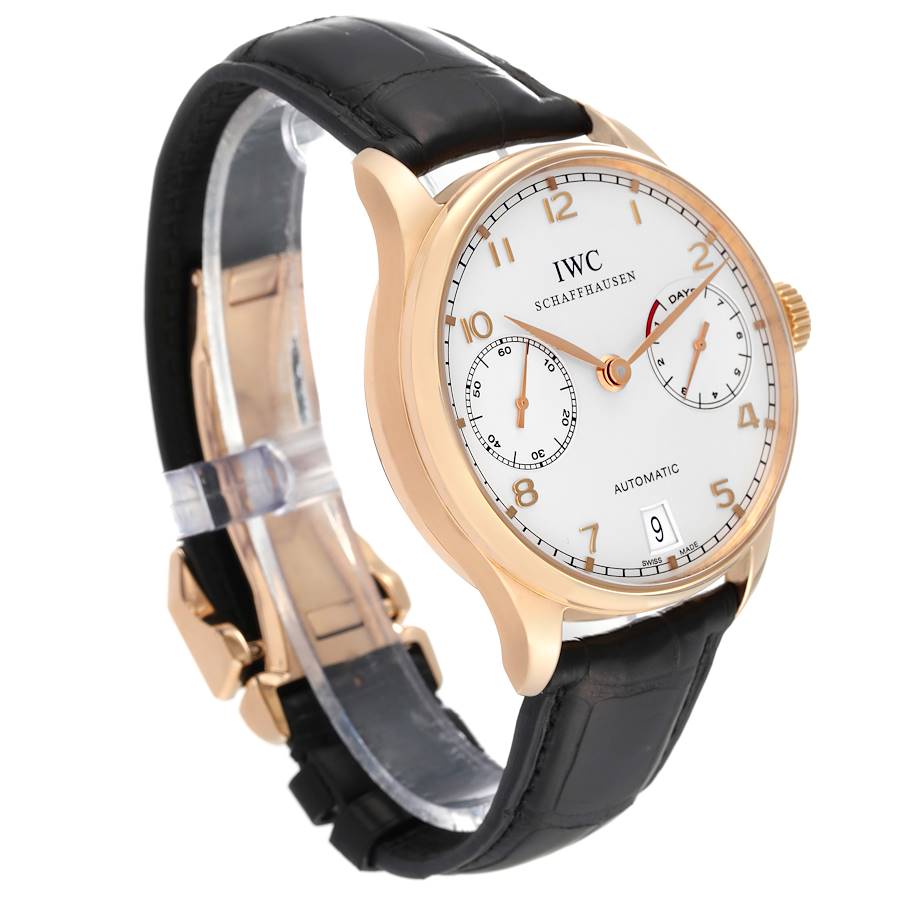 Reloj réplica para hombre: IWC Portugieser, automático, oro rosa, esfera plateada, IW500701 — raro – Foto 3