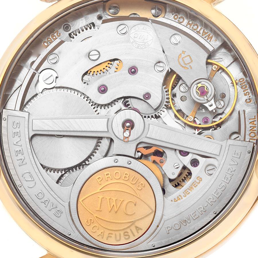 Reloj réplica para hombre: IWC Portugieser, automático, oro rosa, esfera plateada, IW500701 — raro – Foto 6