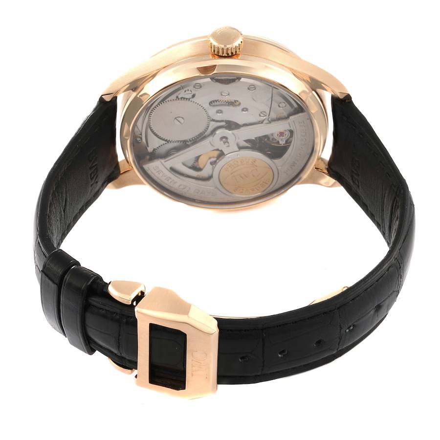 Reloj réplica para hombre: IWC Portugieser, automático, oro rosa, esfera plateada, IW500701 — raro – Foto 7