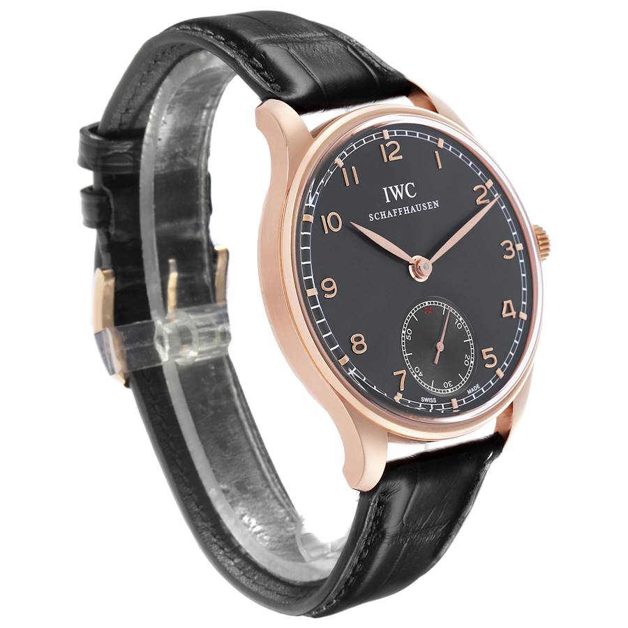 Reloj réplica para hombre: IWC Portuguese, oro rosa, esfera gris, manual, IW545406 — mítico – Foto 3