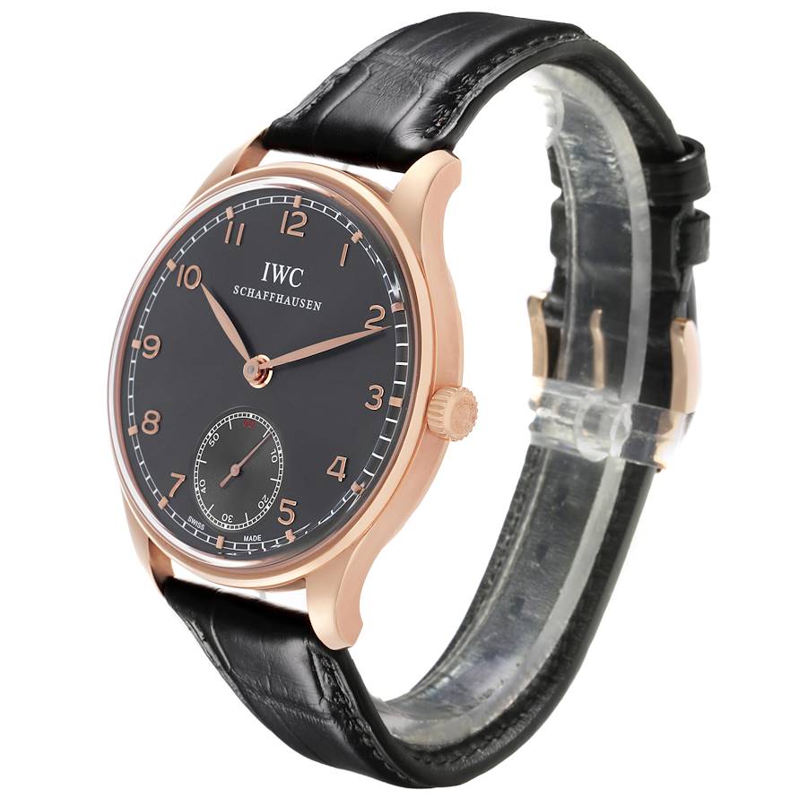 Reloj réplica para hombre: IWC Portuguese, oro rosa, esfera gris, manual, IW545406 — mítico – Foto 4