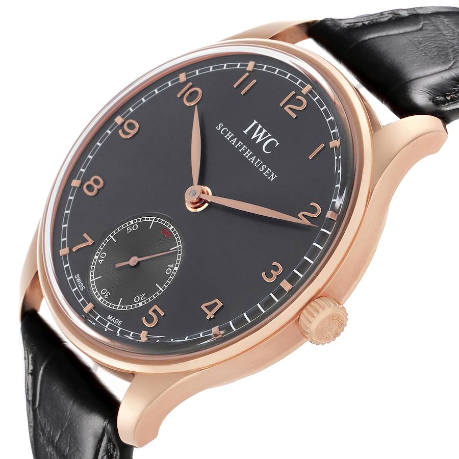 Reloj réplica para hombre: IWC Portuguese, oro rosa, esfera gris, manual, IW545406 — mítico – Foto 5