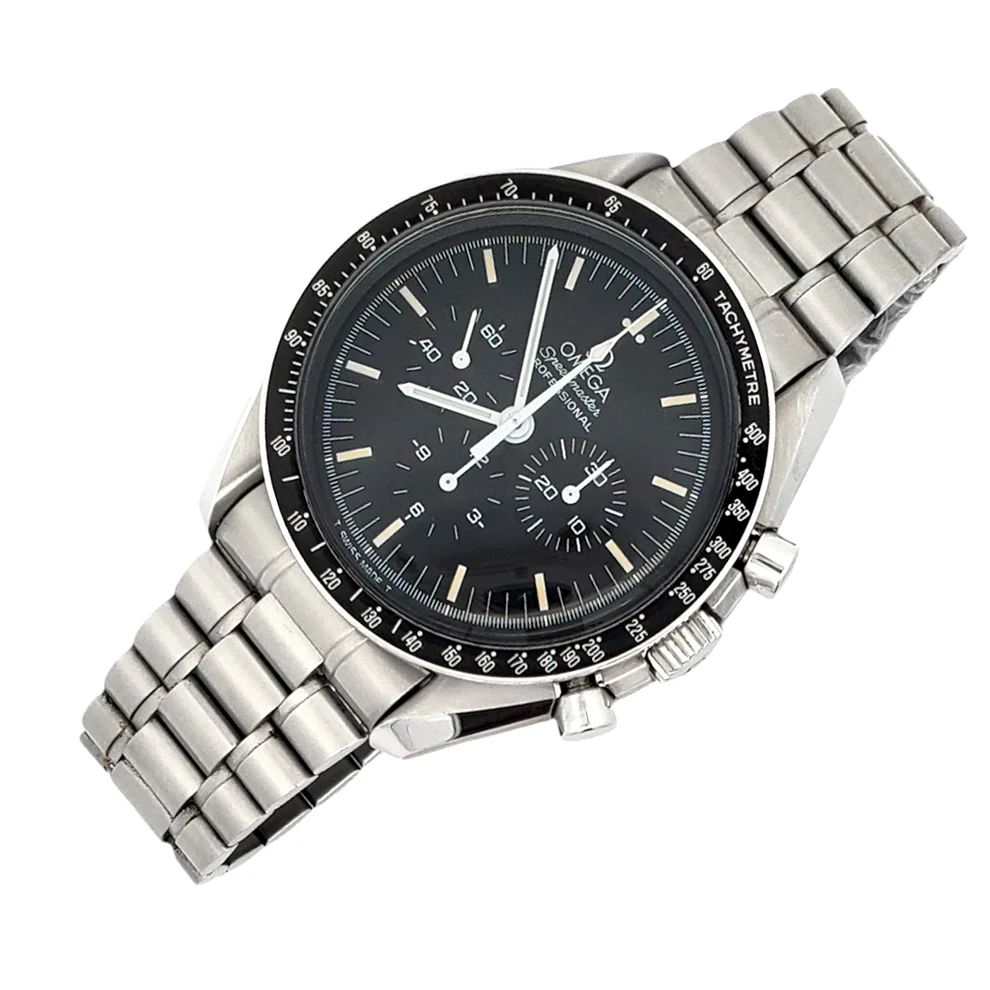 Reloj réplica: Omega Apollo Xi Speedmaster Moonwatch 42 mm, esfera negra — irresistible – Foto 3