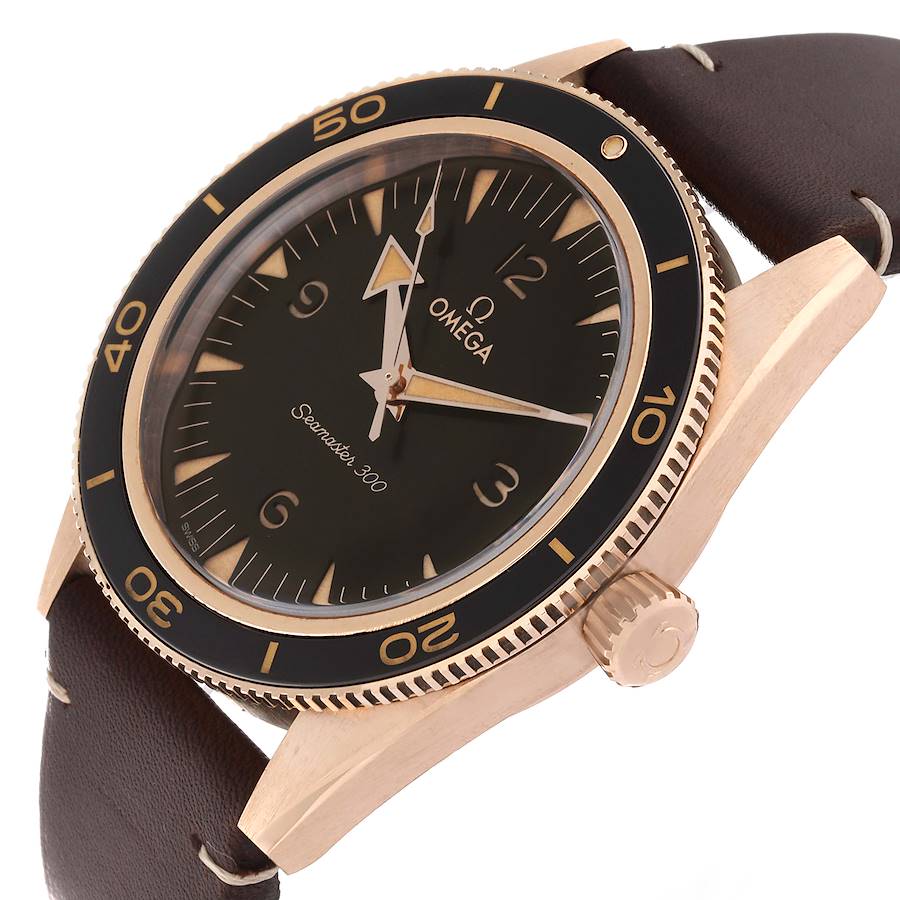 Reloj réplica para hombre: Omega Seamaster 300 Co-Axial, bronce, oro, 234.92.41.21.10.001 — valioso – Foto 5