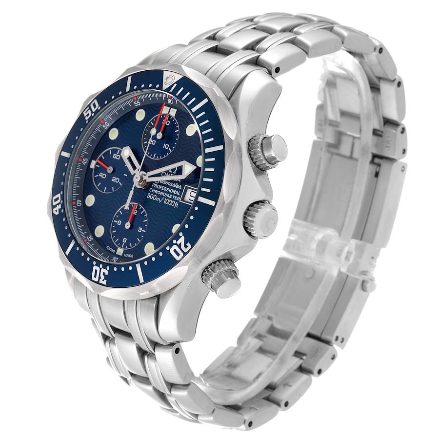 Reloj réplica para hombre: Omega Seamaster, esfera azul, cronógrafo, acero, 2599.80.00 — de prestigio – Foto 4