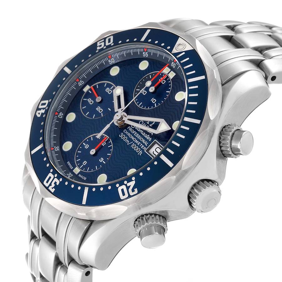 Reloj réplica para hombre: Omega Seamaster, esfera azul, cronógrafo, acero, 2599.80.00 — de prestigio – Foto 5