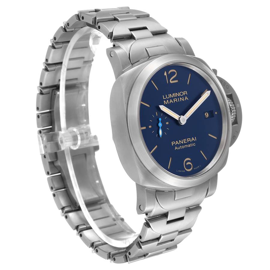 Reloj réplica: Panerai Luminor Marina 1950, esfera azul, acero, PAM01028 — de gran valor – Foto 3