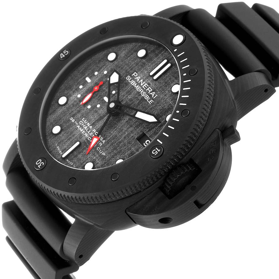 Reloj réplica para hombre: Panerai Submersible Luna Rossa GMT 47 mm Carbotech PAM01039 — elegante – Foto 5