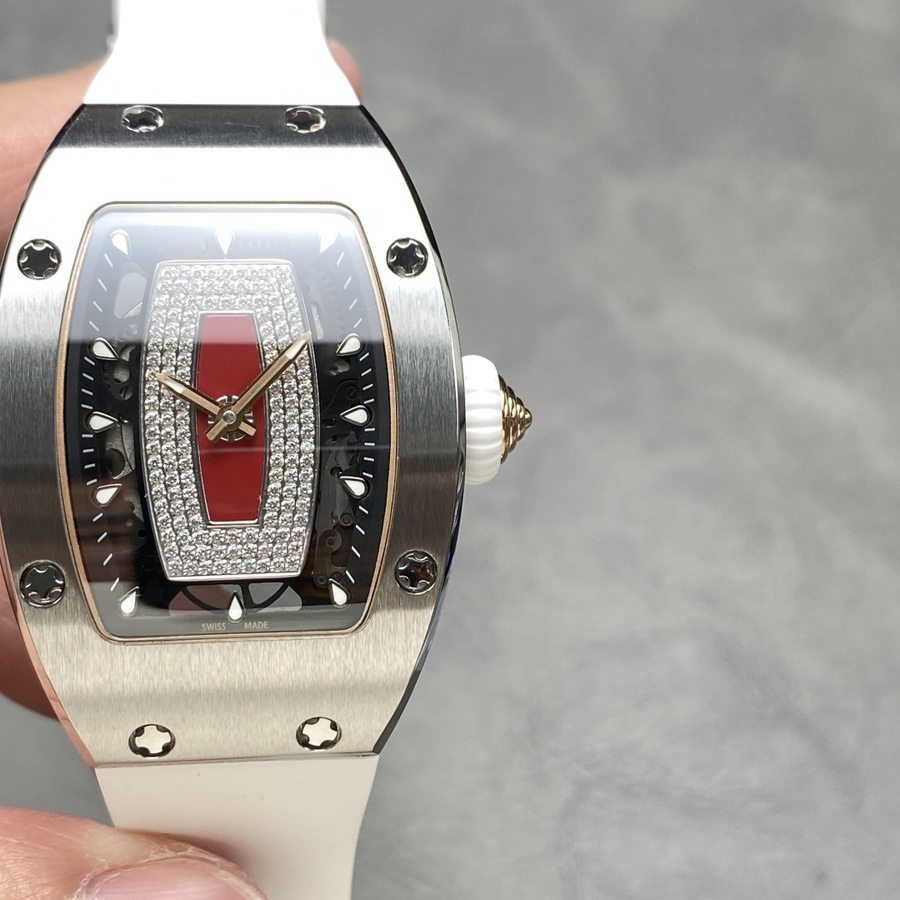Reloj réplica: Richard Mille RM 07-01, cerámica blanca, caja, correa de caucho blanca, BBA, fabricante, 45.32 X 32,3 mm — bello – Foto 4