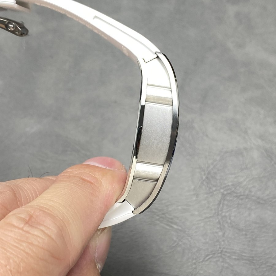 Reloj réplica: Richard Mille RM 07-01, cerámica blanca, caja, correa de caucho blanca, BBA, fabricante, 45.32 X 32,3 mm — bello – Foto 5