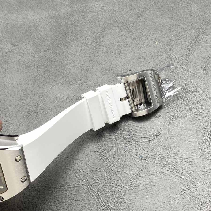 Reloj réplica: Richard Mille RM 07-01, cerámica blanca, caja, correa de caucho blanca, BBA, fabricante, 45.32 X 32,3 mm — bello – Foto 8