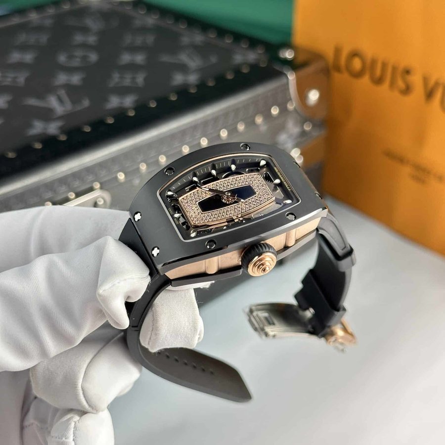 Reloj réplica: Richard Mille RM 07-01, cerámica, oro rosa, Black Lip 45.32 X 32,3 mm — de los mejores – Foto 3