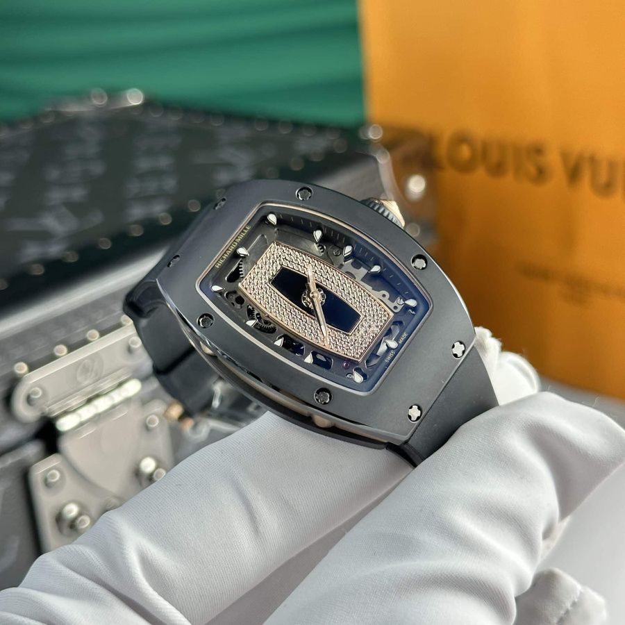 Reloj réplica: Richard Mille RM 07-01, cerámica, oro rosa, Black Lip 45.32 X 32,3 mm — de los mejores – Foto 4