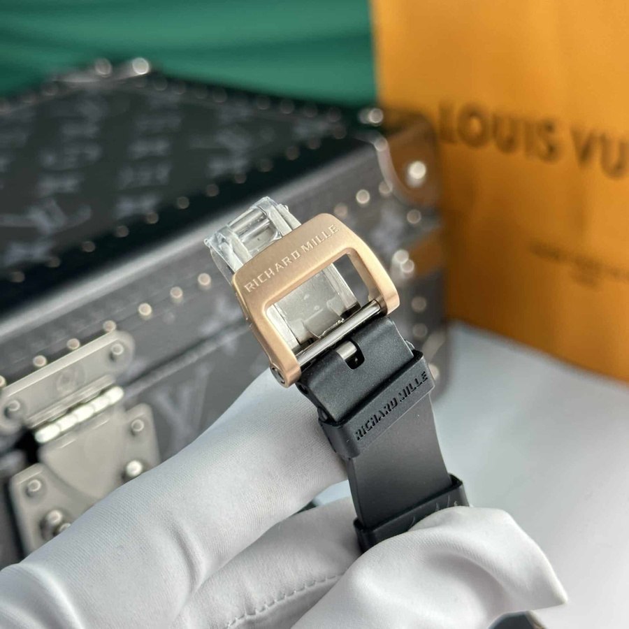 Reloj réplica: Richard Mille RM 07-01, cerámica, oro rosa, Black Lip 45.32 X 32,3 mm — de los mejores – Foto 8