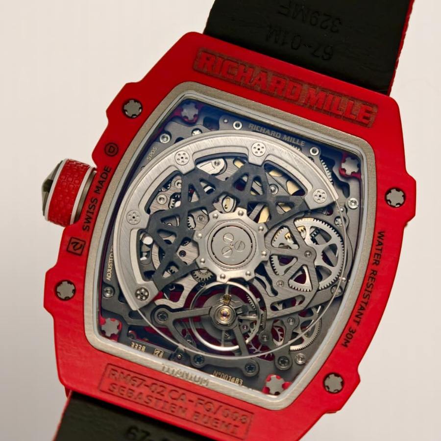 Reloj réplica: Richard Mille RM 67-02, suiza, Sébastian Buemi, rojo, Quartz TPT 38.7 X 47,52 mm — de los mejores – Foto 6