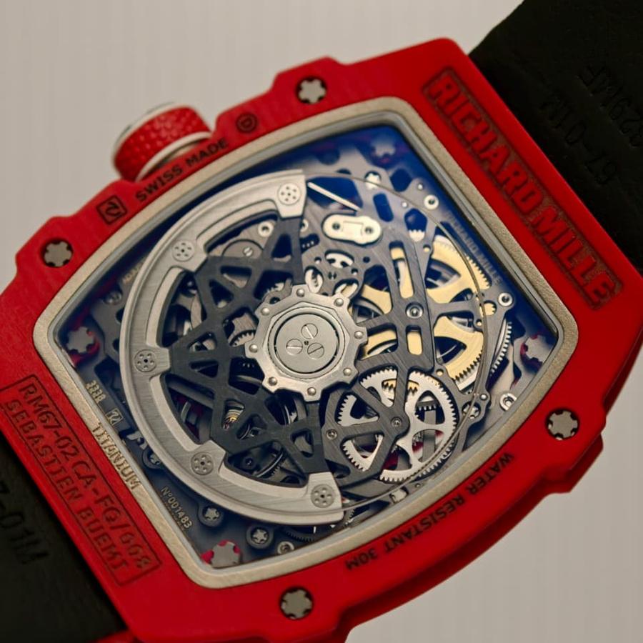 Reloj réplica: Richard Mille RM 67-02, suiza, Sébastian Buemi, rojo, Quartz TPT 38.7 X 47,52 mm — de los mejores – Foto 7