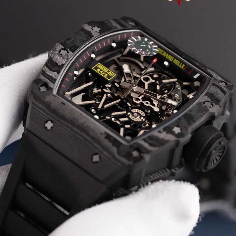 Reloj réplica: Richard Mille RM 35-02 Rafael Nadal, negro, Carbon TPT, negro, correa de caucho, ZF 49,94 mm X 44,5 mm — clásico – Foto 3