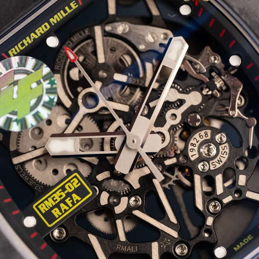 Reloj réplica: Richard Mille RM 35-02 Rafael Nadal, negro, Carbon TPT, negro, correa de caucho, ZF 49,94 mm X 44,5 mm — clásico – Foto 4
