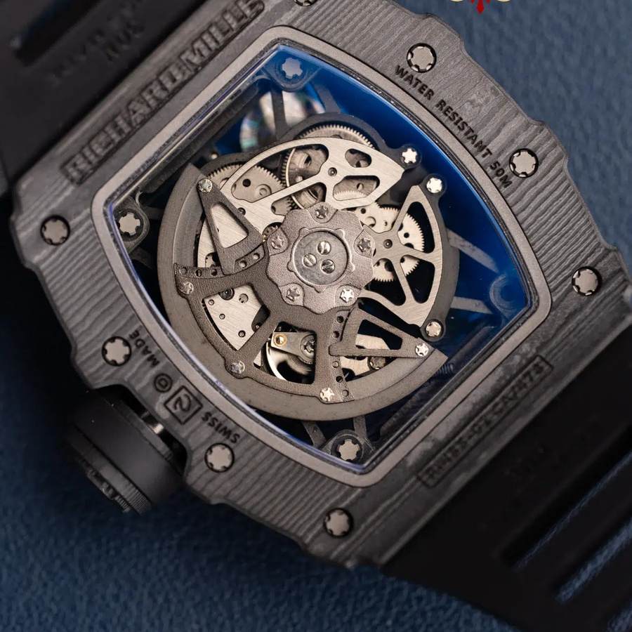 Reloj réplica: Richard Mille RM 35-02 Rafael Nadal, negro, Carbon TPT, negro, correa de caucho, ZF 49,94 mm X 44,5 mm — clásico – Foto 9
