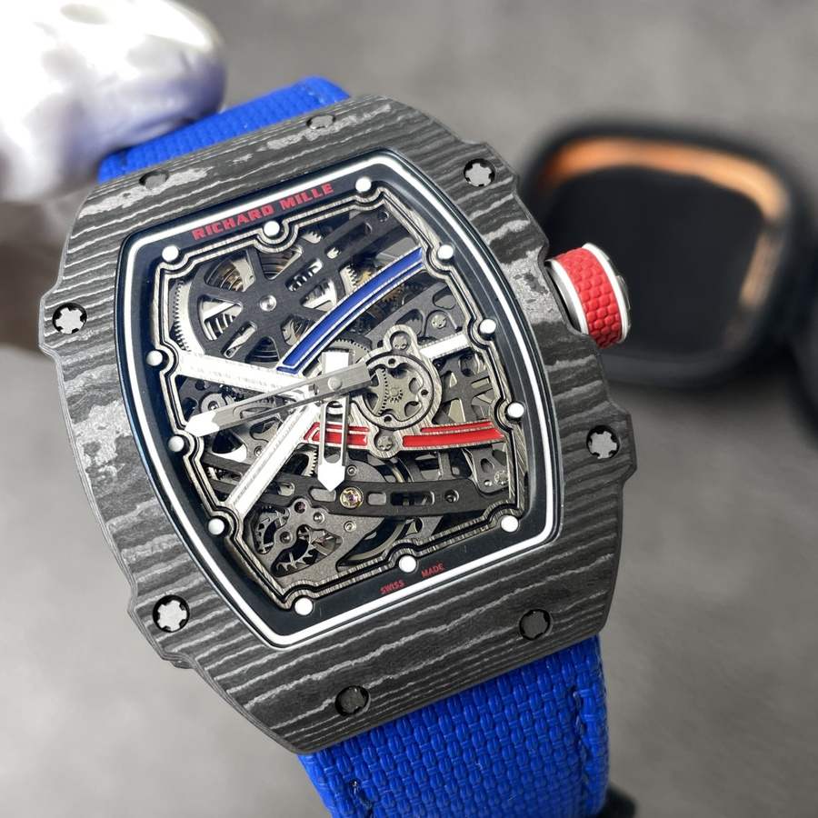Reloj réplica: Richard Mille RM 67-02 Carbon NTPT Sébastien Ogier, extraplano, 38.7 X 47,52 mm — distintivo – Foto 5