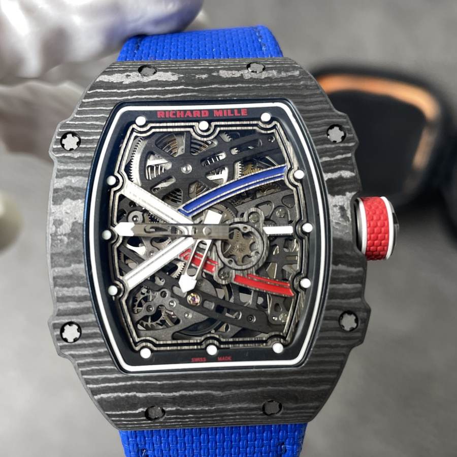 Reloj réplica: Richard Mille RM 67-02 Carbon NTPT Sébastien Ogier, extraplano, 38.7 X 47,52 mm — distintivo – Foto 8
