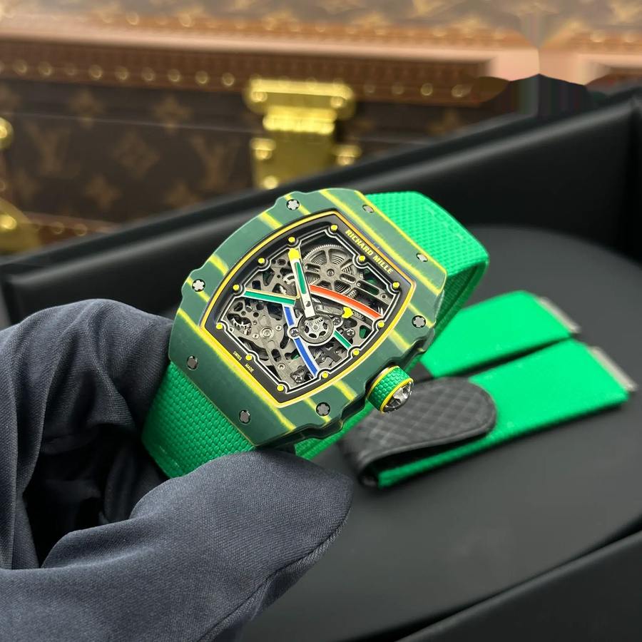 Reloj réplica: Richard Mille RM 67-02 Wayde Van Niekerk, automático, extraplano, verde, Quartz TPT 47.52 X 38,7 mm — exclusivo – Foto 3