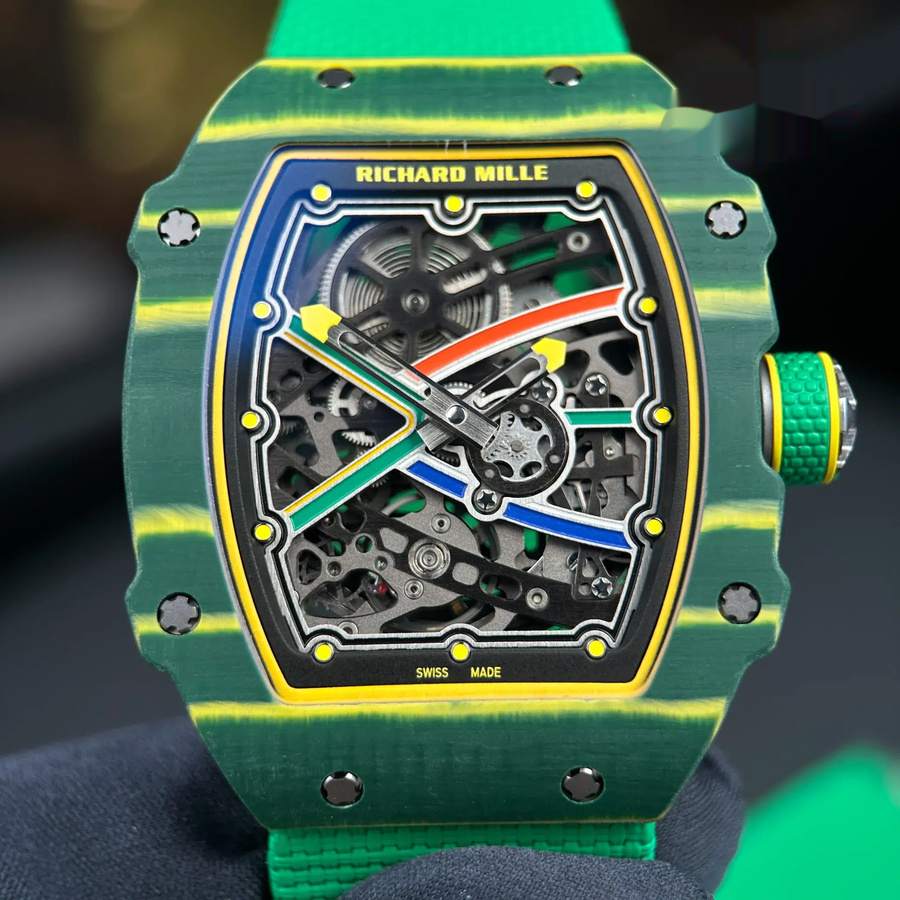 Reloj réplica: Richard Mille RM 67-02 Wayde Van Niekerk, automático, extraplano, verde, Quartz TPT 47.52 X 38,7 mm — exclusivo – Foto 4