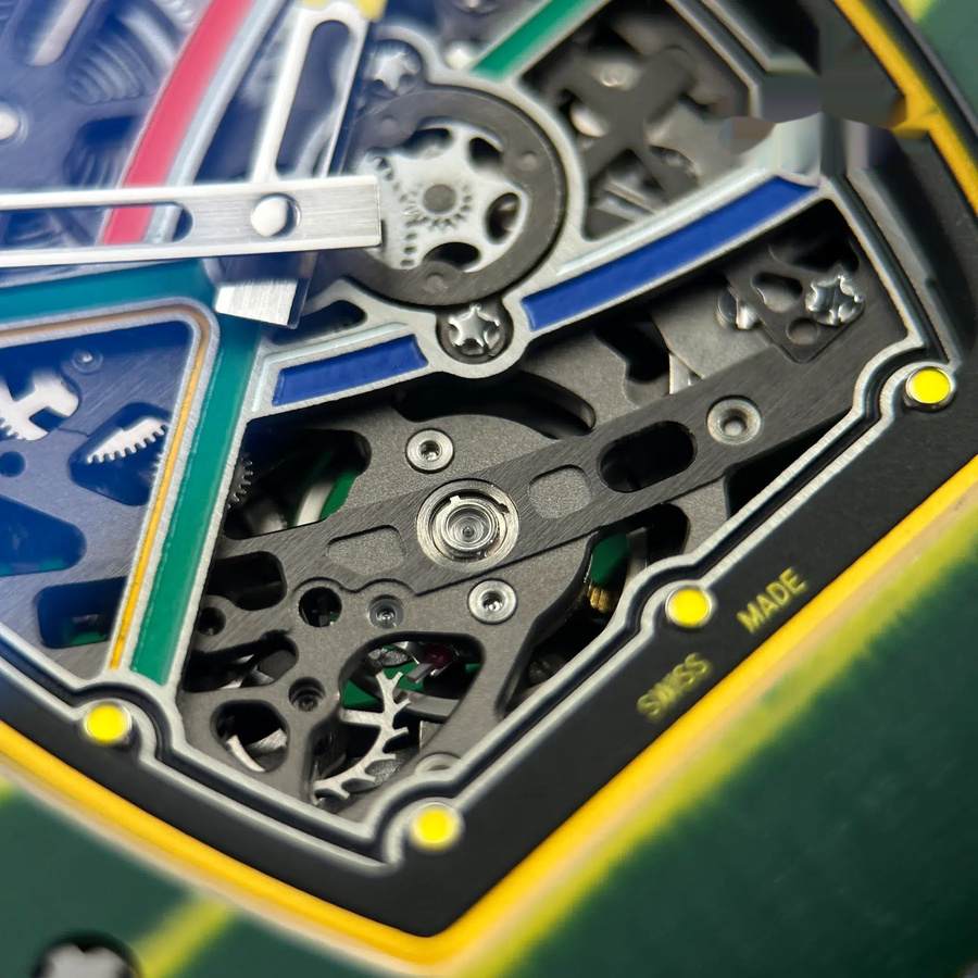 Reloj réplica: Richard Mille RM 67-02 Wayde Van Niekerk, automático, extraplano, verde, Quartz TPT 47.52 X 38,7 mm — exclusivo – Foto 8