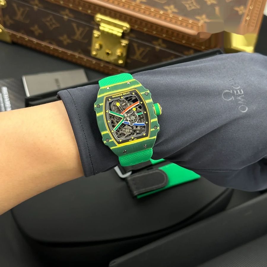 Reloj réplica: Richard Mille RM 67-02 Wayde Van Niekerk, automático, extraplano, verde, Quartz TPT 47.52 X 38,7 mm — exclusivo – Foto 14