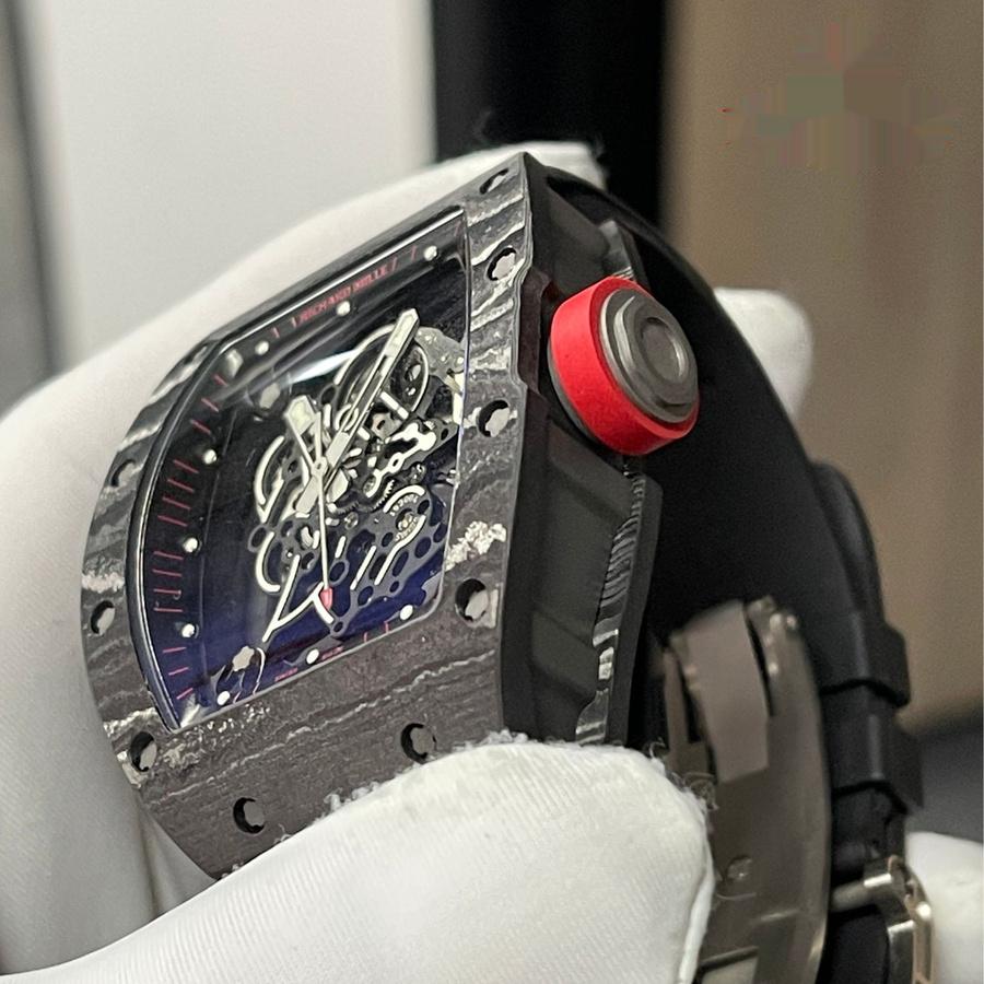Reloj réplica: Richard Mille RM 055 Bubba Watson, oscuro, hecho a medida, NTPT, fibra de carbono, movimiento vaucher — destacado – Foto 7