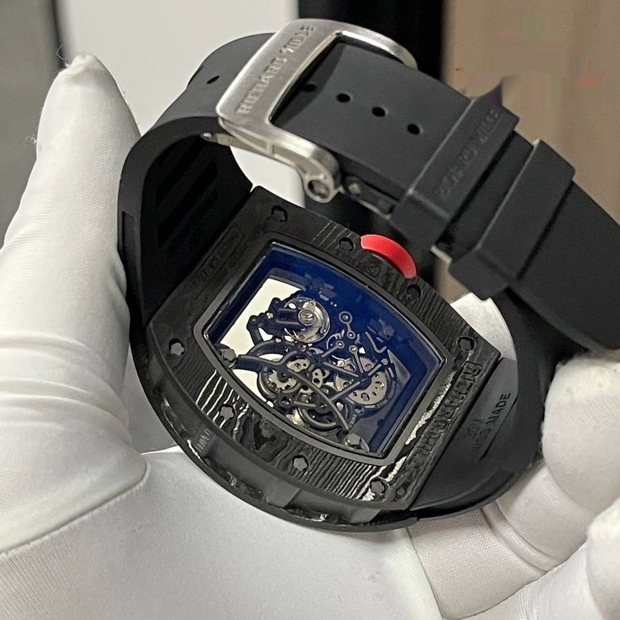 Reloj réplica: Richard Mille RM 055 Bubba Watson, oscuro, hecho a medida, NTPT, fibra de carbono, movimiento vaucher — destacado – Foto 11