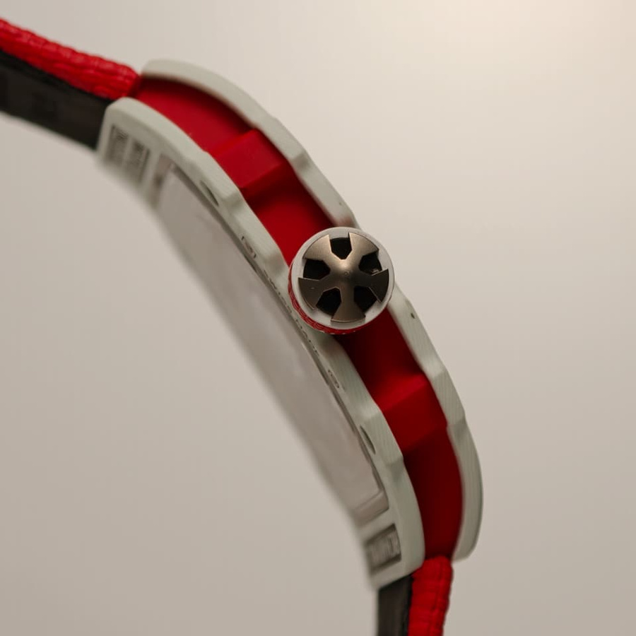 Reloj réplica: Richard Mille, extraplano, RM 67-02 Charles Leclerc Monaco, blanco, Quartz TPT 38.7 X 47,52 mm — de alta gama – Foto 6