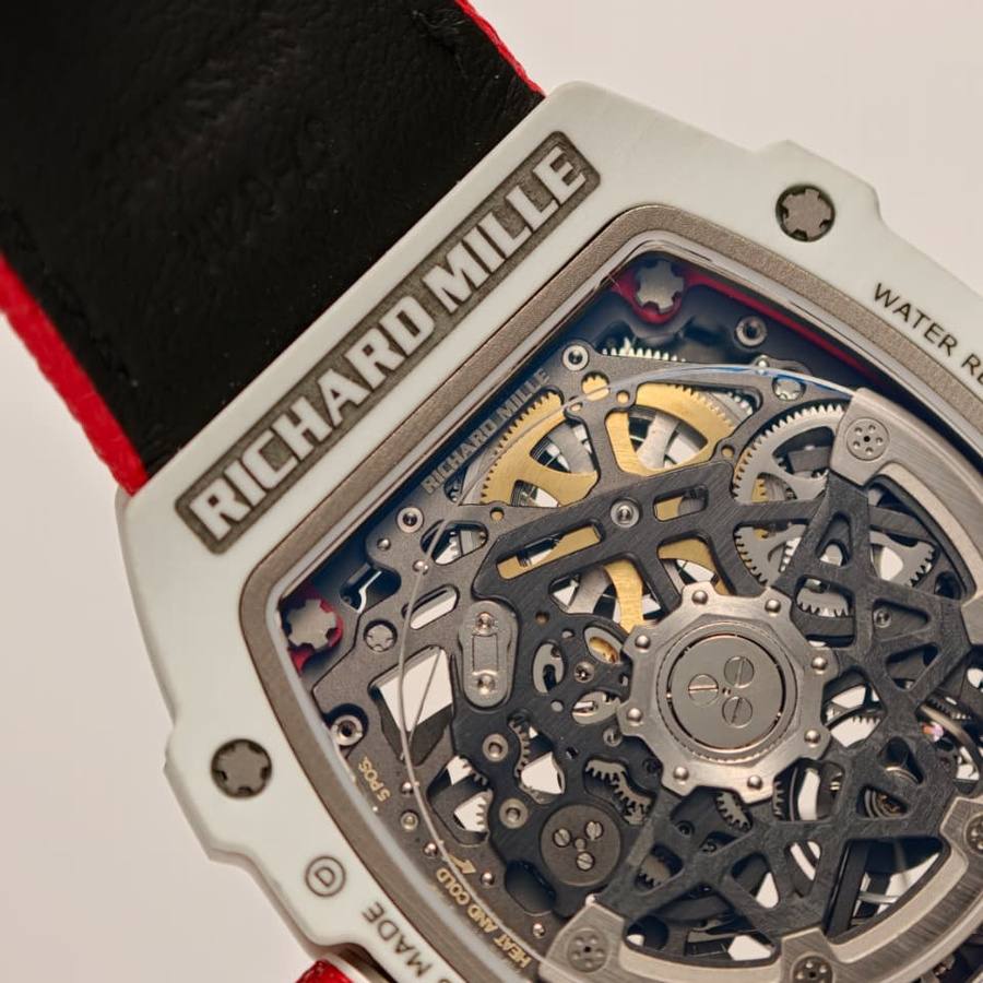 Reloj réplica: Richard Mille, extraplano, RM 67-02 Charles Leclerc Monaco, blanco, Quartz TPT 38.7 X 47,52 mm — de alta gama – Foto 8