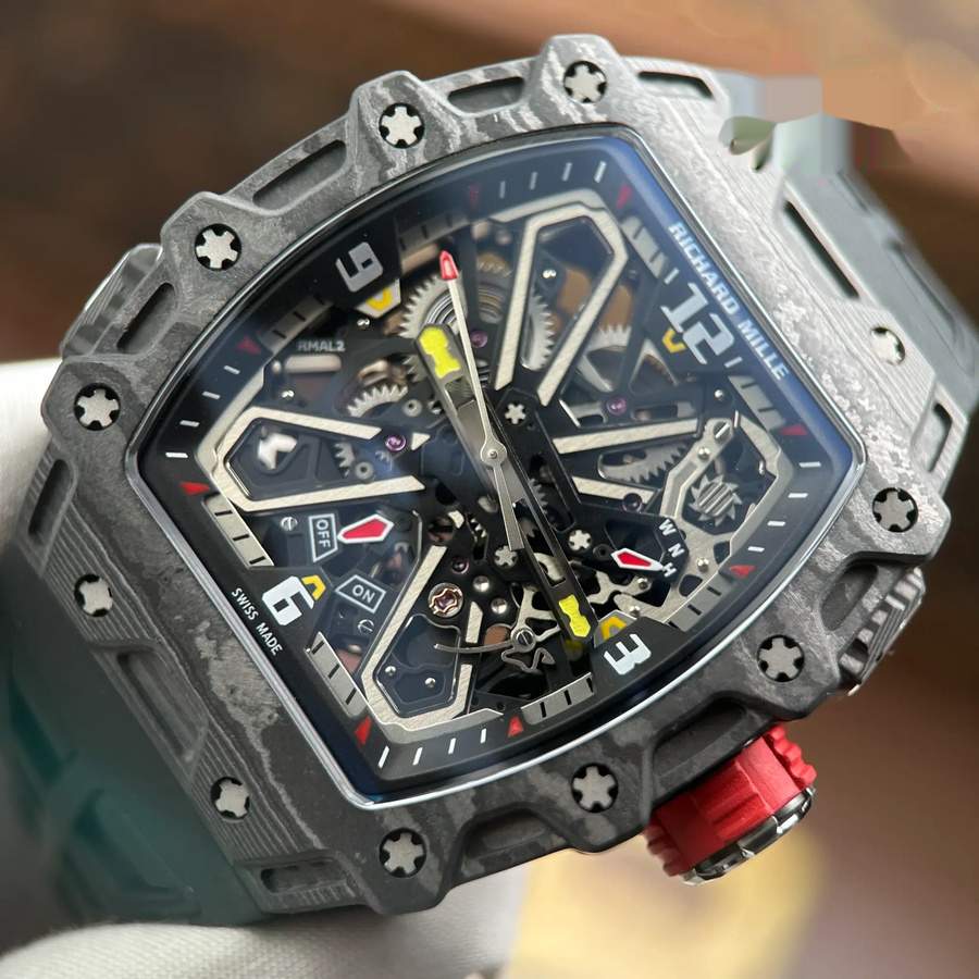 Reloj réplica: Richard Mille RM 35-03 Rafael Nadal, carbono negro, 43,2 mm X 50 mm — de gran valor – Foto 4