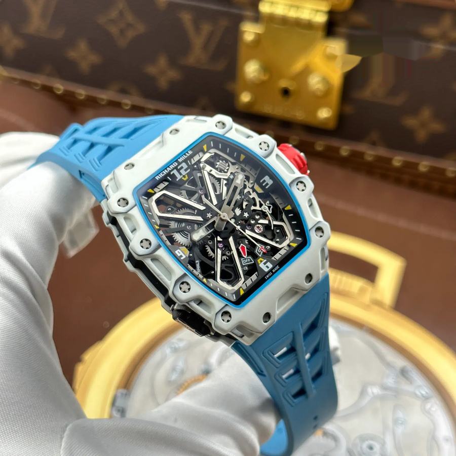 Reloj réplica: Richard Mille RM 35-03 Rafael Nadal, blanco, Quartz TPT 43,2 mm X 50 mm — impecable – Foto 3