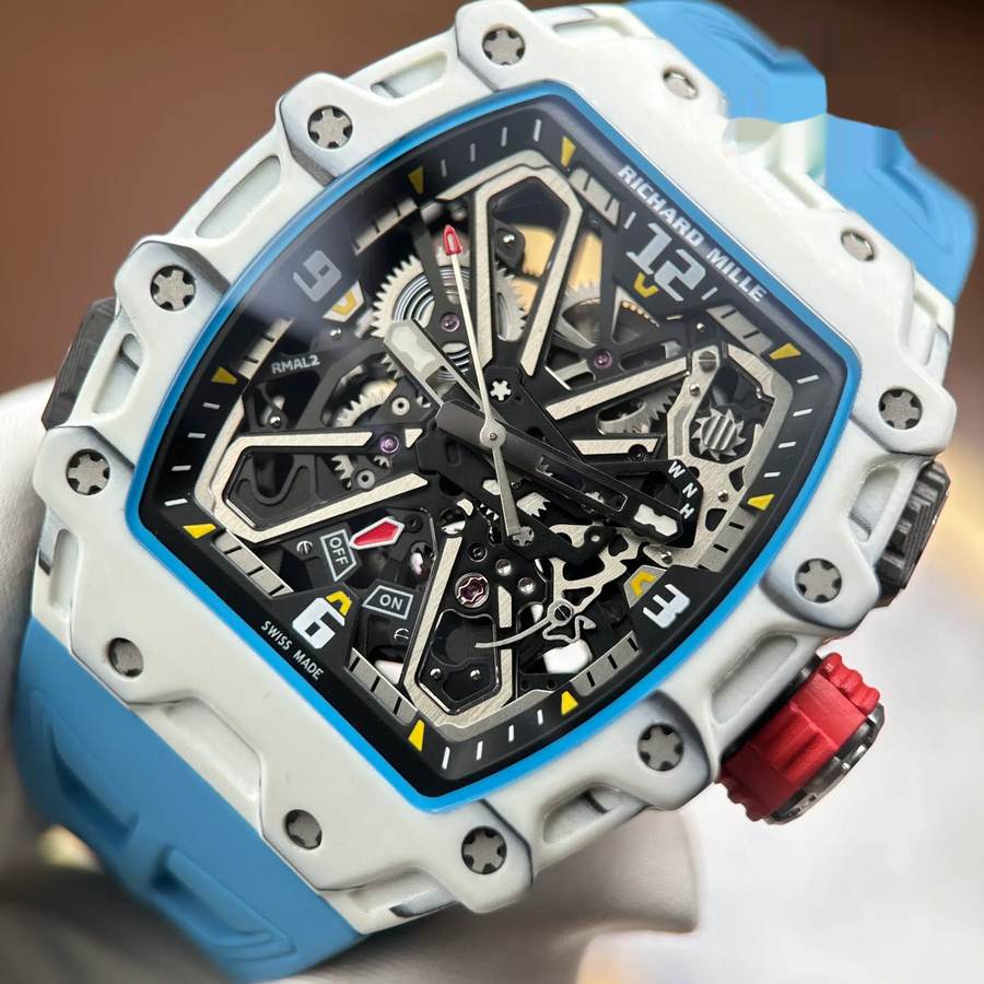 Reloj réplica: Richard Mille RM 35-03 Rafael Nadal, blanco, Quartz TPT 43,2 mm X 50 mm — impecable – Foto 4