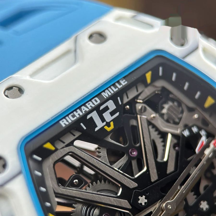 Reloj réplica: Richard Mille RM 35-03 Rafael Nadal, blanco, Quartz TPT 43,2 mm X 50 mm — impecable – Foto 5